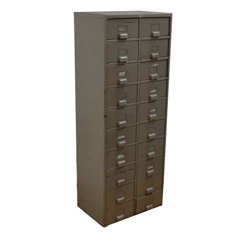 hobart steel cabinet|Antique Hobart Cabinet Company 20 Drawer Steel Cabinet 21 x .